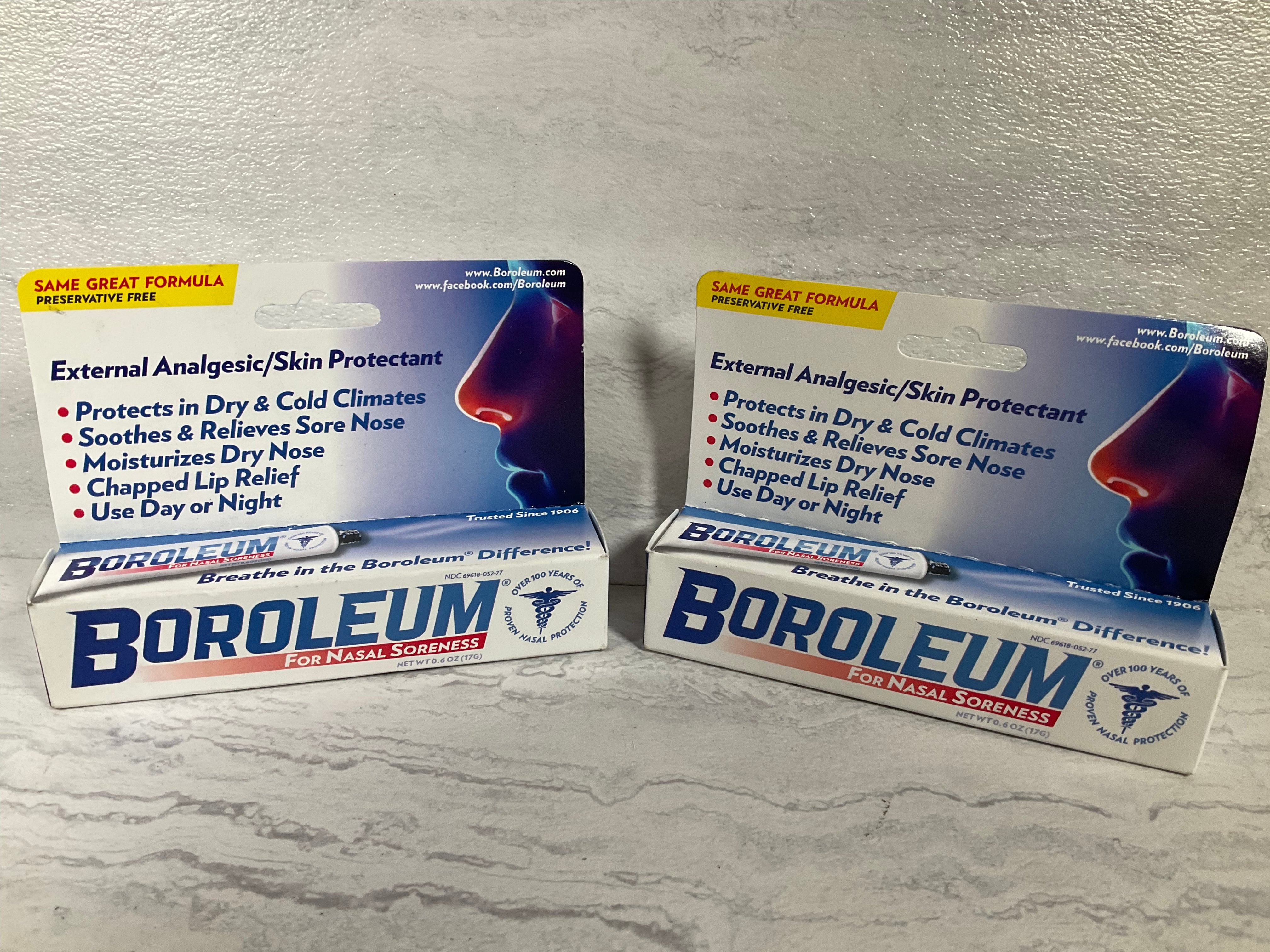 Boroleum Ointment For Nasal Soreness - 3/5 Ounce ( Pack of 2 ) (6935382261943)
